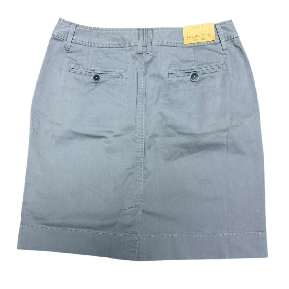 🥰L.L. Bean favorite straight fit women’s size 8 regular blue multi pocket skirt